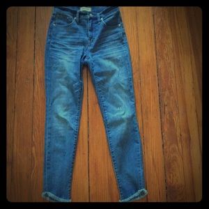 NWT Madewell 10” high rise skinny jean tulip hem